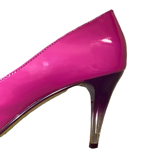 Poetic License Summer Bloom Floral Patent Leather Embellished Lucite Heels - 6.5 - Picture 8 of 16